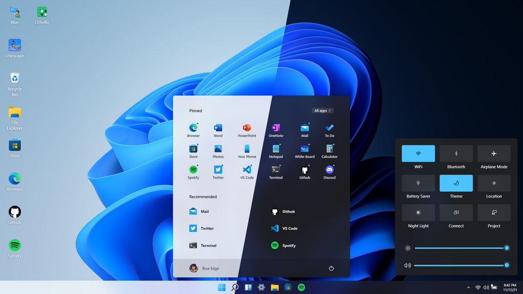 Windows 11 in React — blueedgetechno