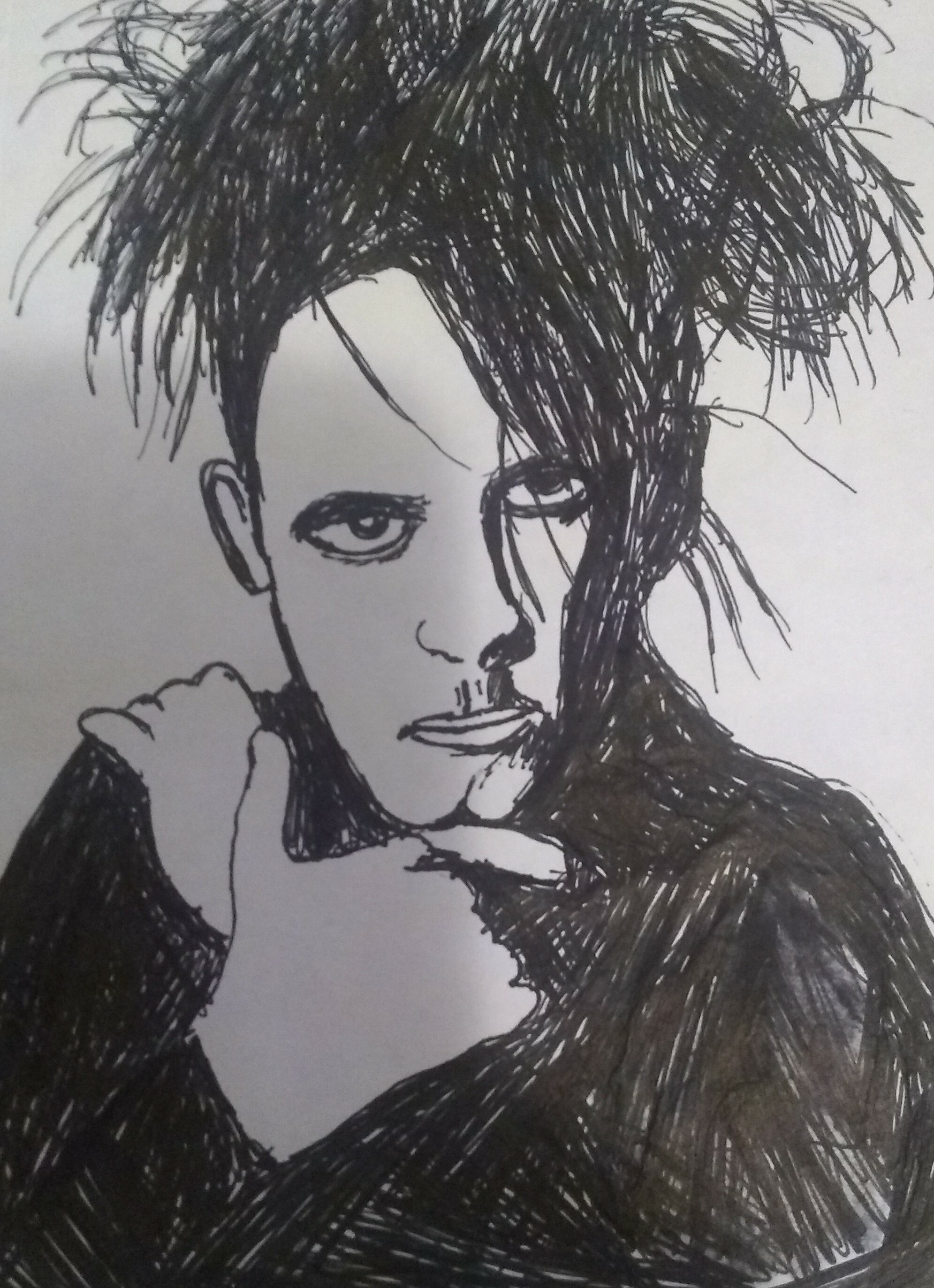 Self Protrait of Robert Smith lead singer from The Cure I made from a ...