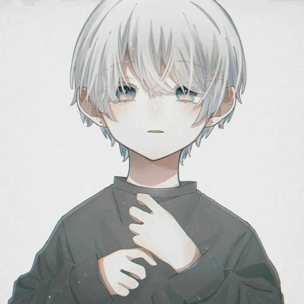 Cute white hair boy — animefannz