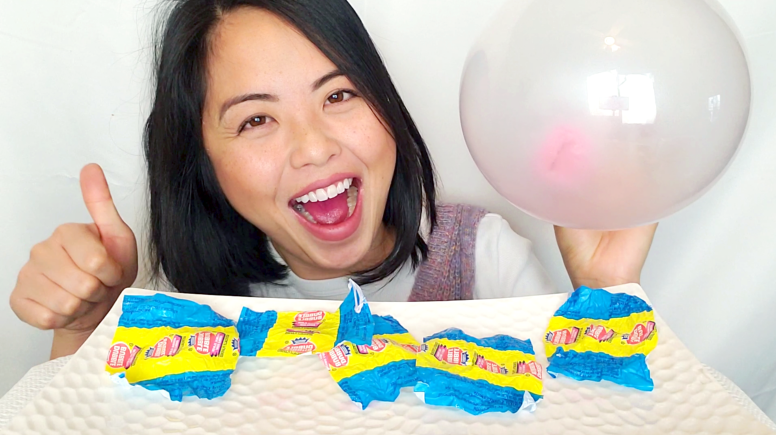 Asmr Bubble Gum Blowing Big Bubbles Chewing Sounds Dubble Bubble