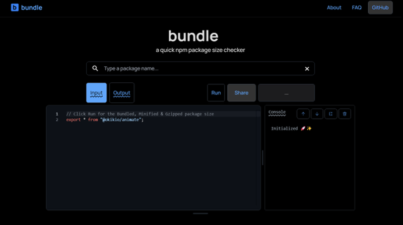 bundlejs.com v0.1.0 is now out🚀✨