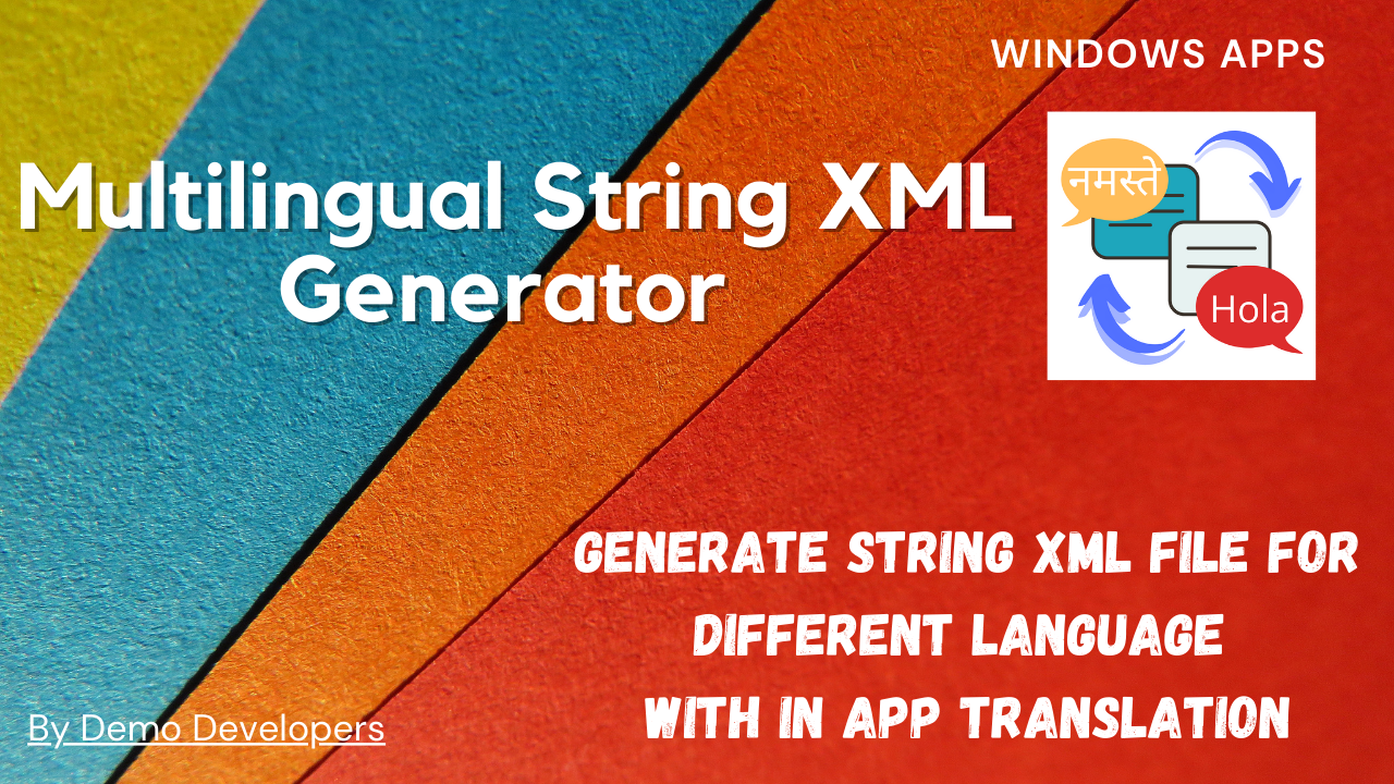 Strings XML Generator For Android App Free Trial — ᗪᗴᗰO ᗪᗴᐯᗴᏝOᑭᗴᖇᔕ