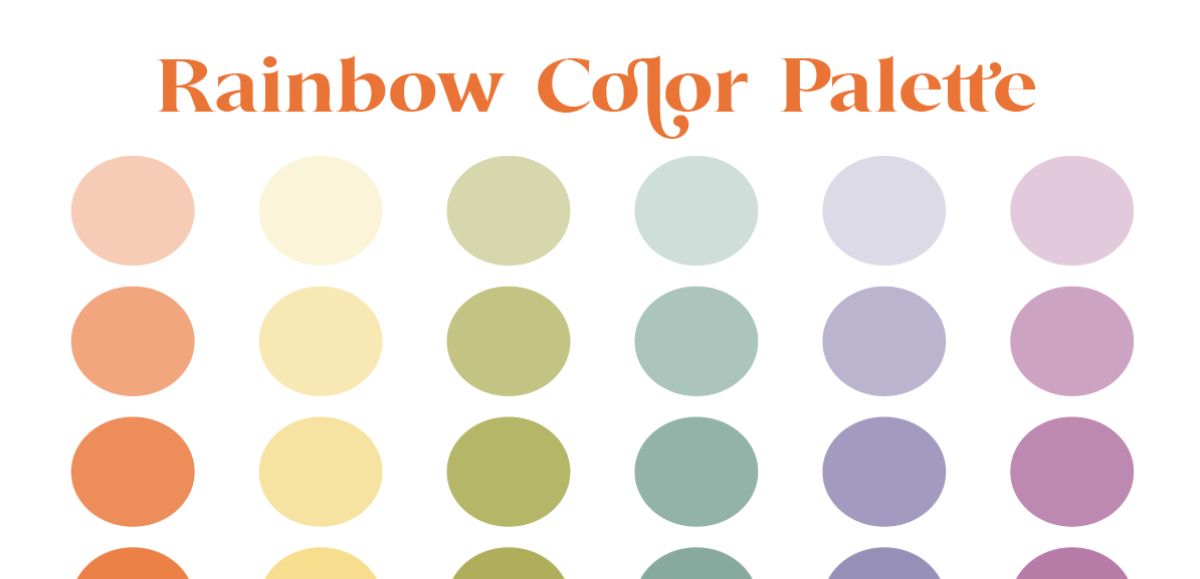 Rainbow Color Palette- 30 Procreate Colors - Buymeacoffee