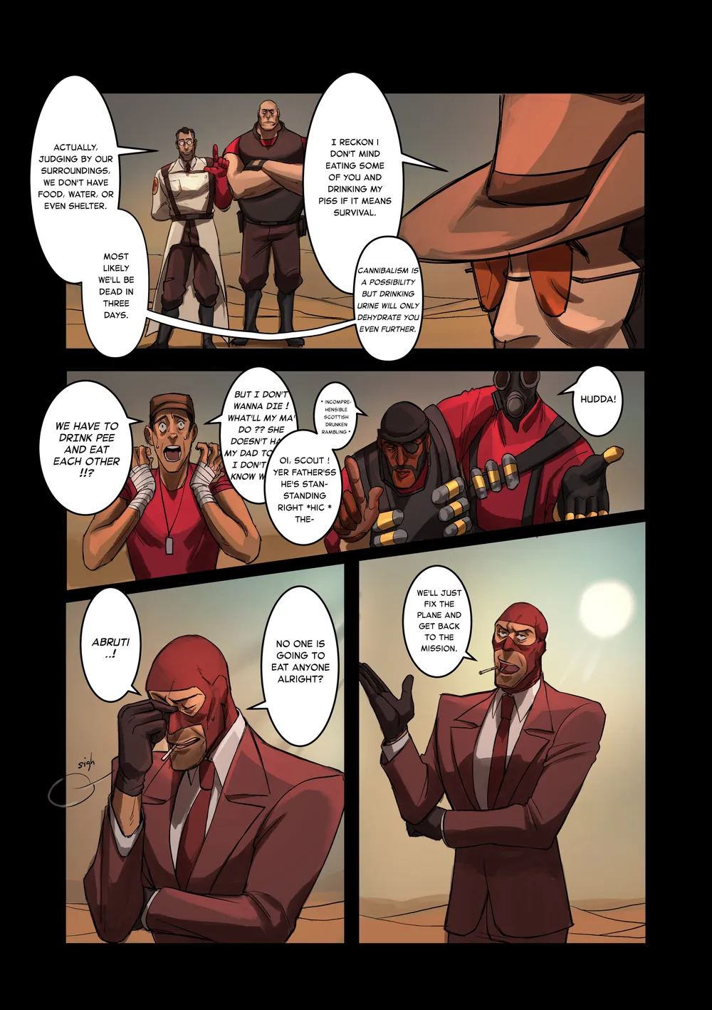 TF2 FANCOMIC | desert (ENG) — CalabbyCabbage - Buymeacoffee