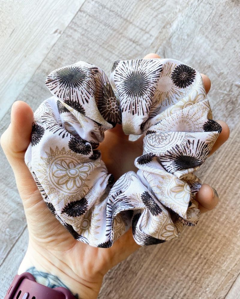 This fabric was meant to be made into a Scrunchie!