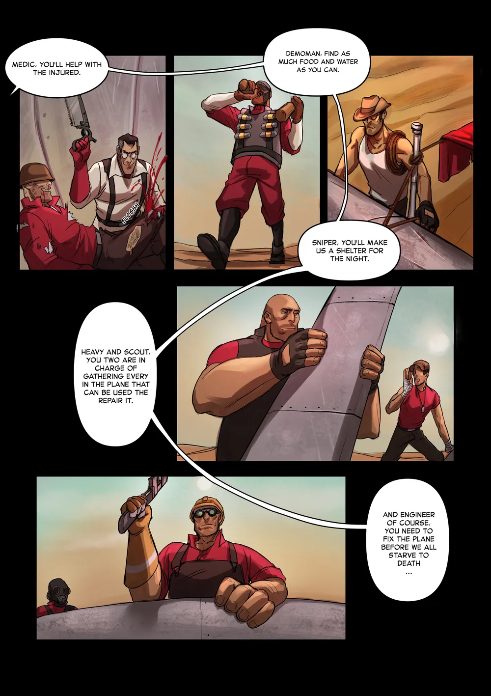 TF2 FANCOMIC | desert (ENG) — CalabbyCabbage - Buymeacoffee