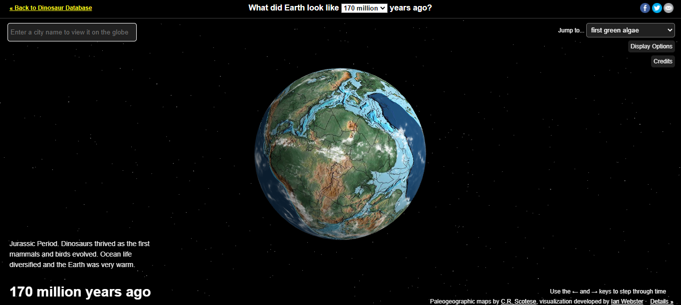 Prehistoric Earth - Interactive Globe — Faith + Science | Vanessa ...