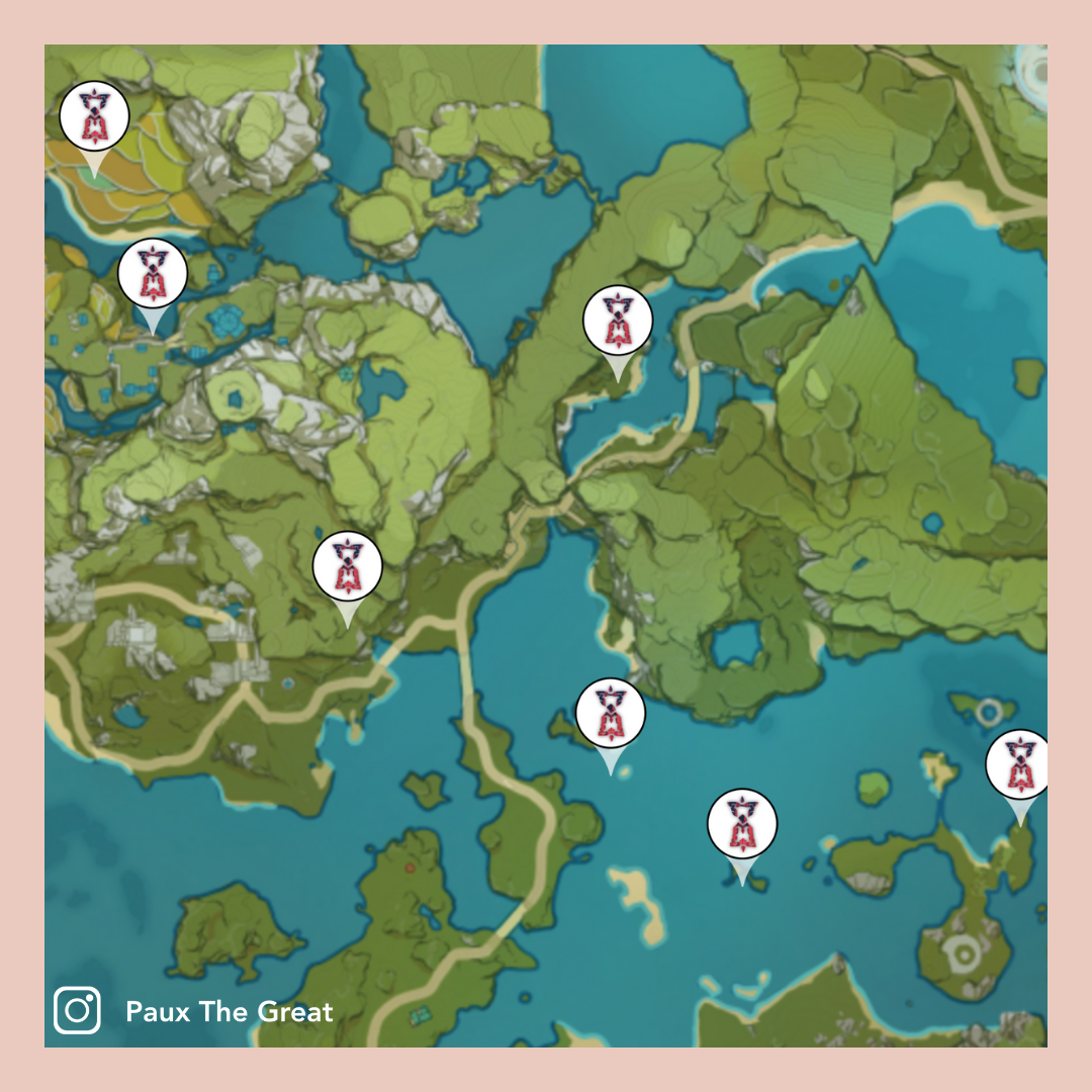 Time Trial Challenge Locations (Liyue and Mondstadt) — Paux the Great