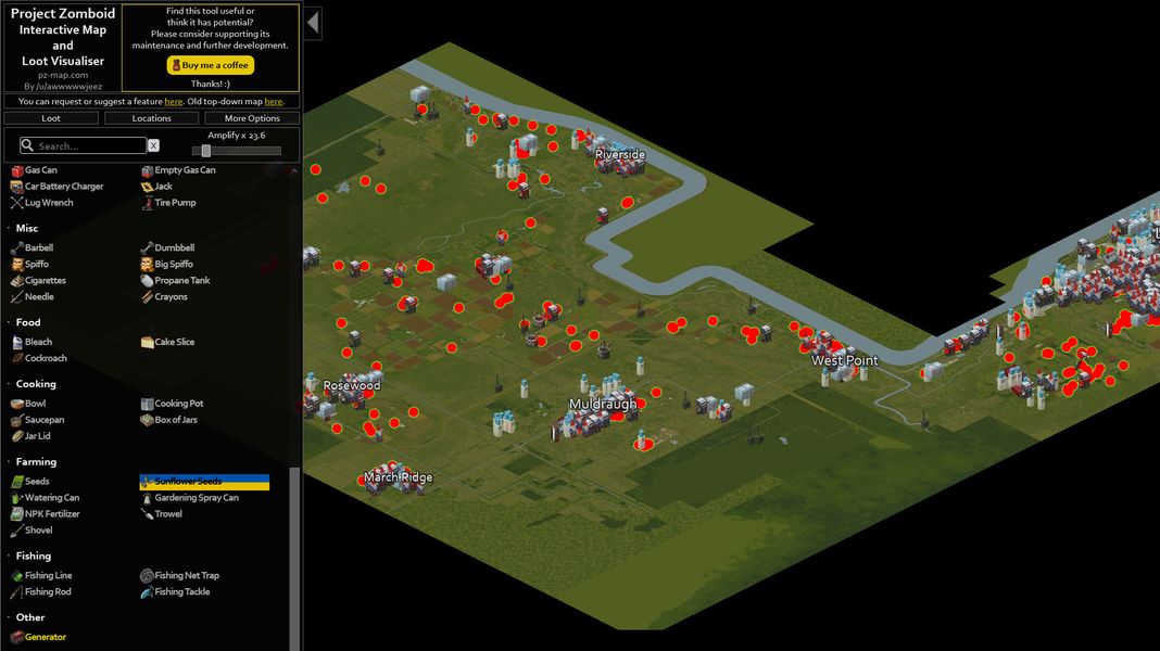 pz-map.com is creating interactive maps and tools for the game Project Zomboid.