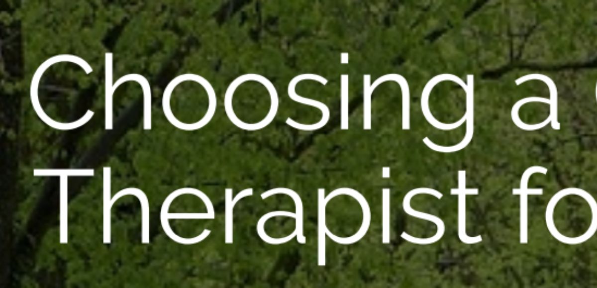 Choosing a Good Therapist for You (PDF)