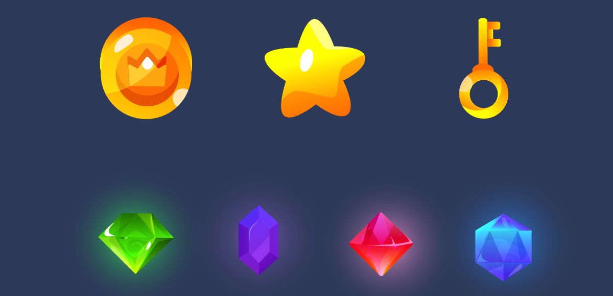 vector 2d props, assets, icons, objects for your game