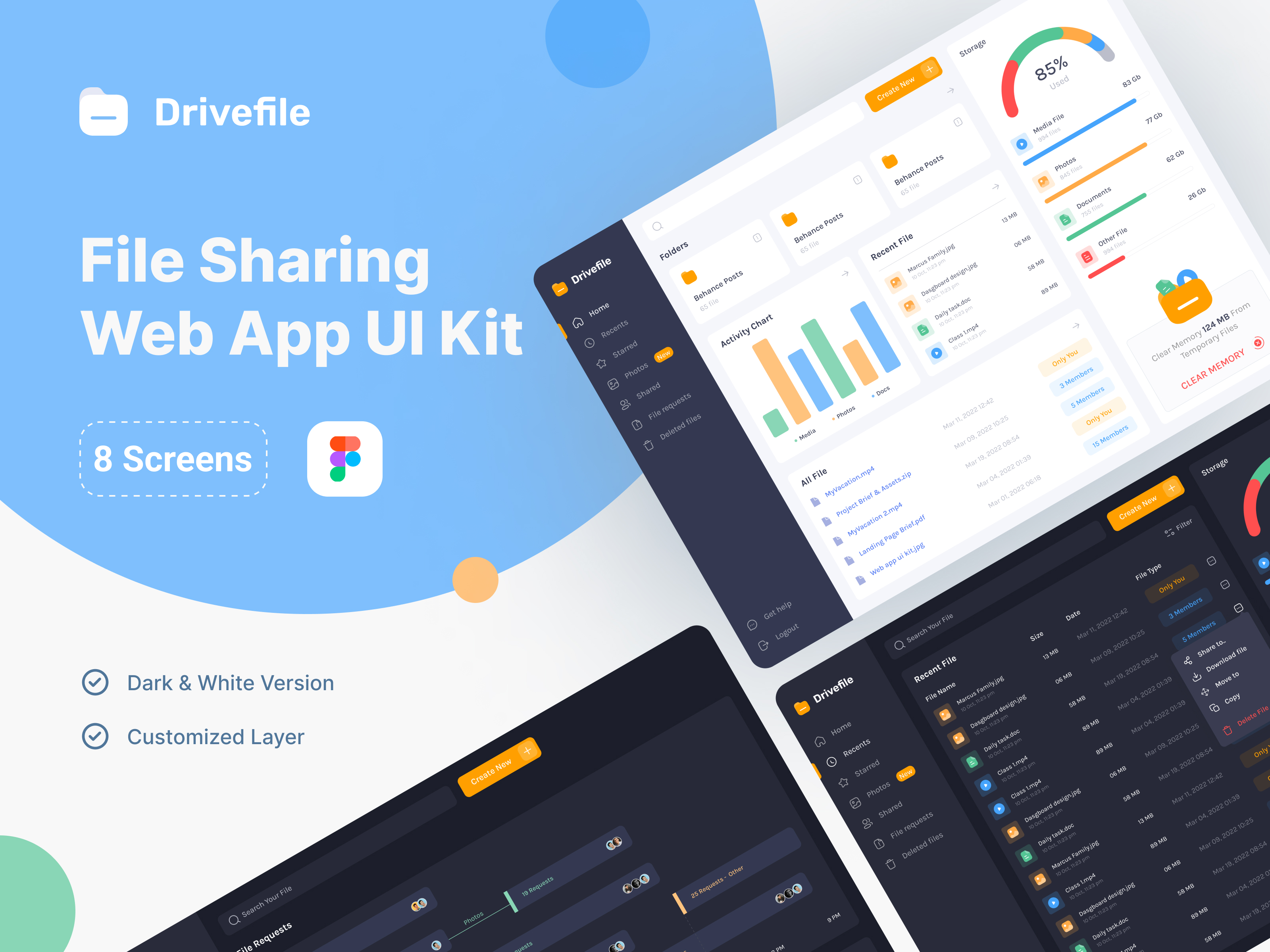 File Sharing Web App UI Kit — UI Kit