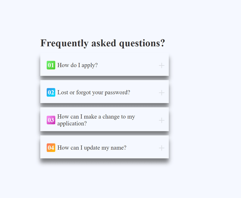 Accordion Design with HTML and CSS