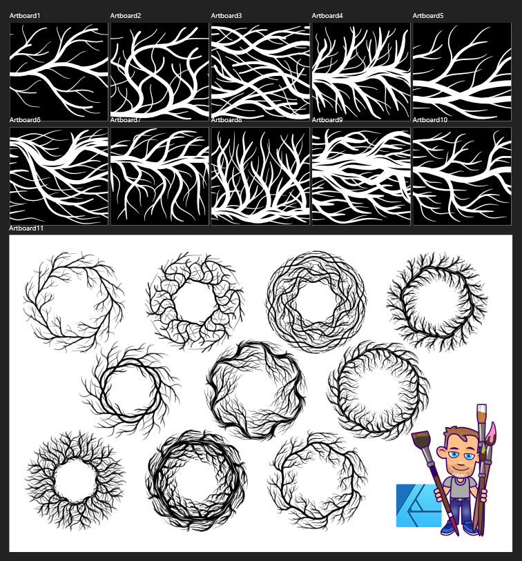 Affinity Designer twigs and roots brush set — Chris Hildenbrand