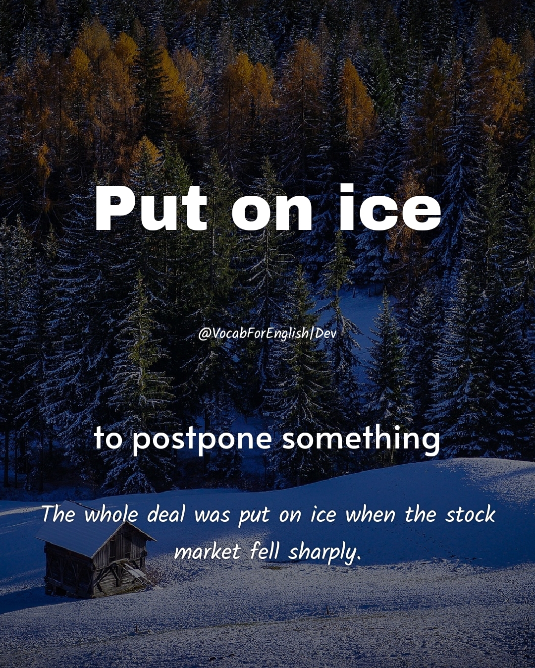 Put On Ice Idiom Meaning Example Sentence Dev