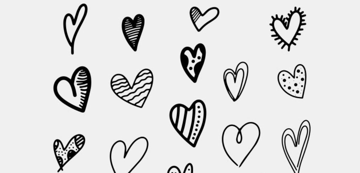 Hand drawn heart symbol