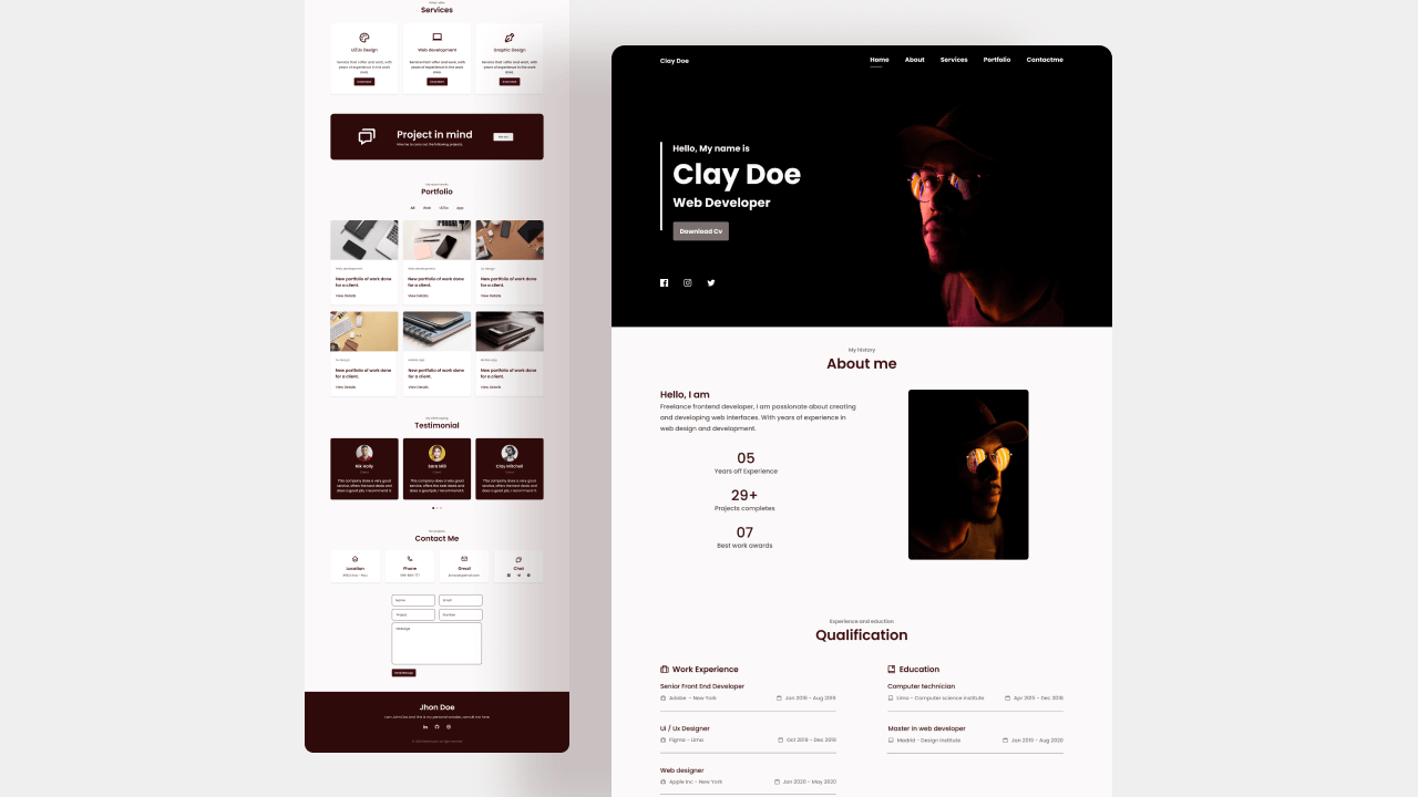 Responsive Portfolio Website Harris (Source Code) — Bedimcode
