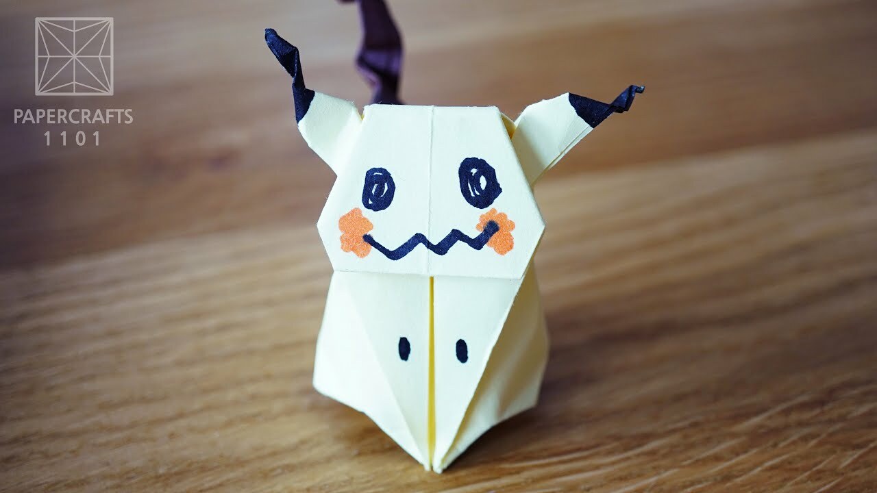 Origami Pokémon Mimikyu — Paper Crafts 1101 - Origami Tutorials