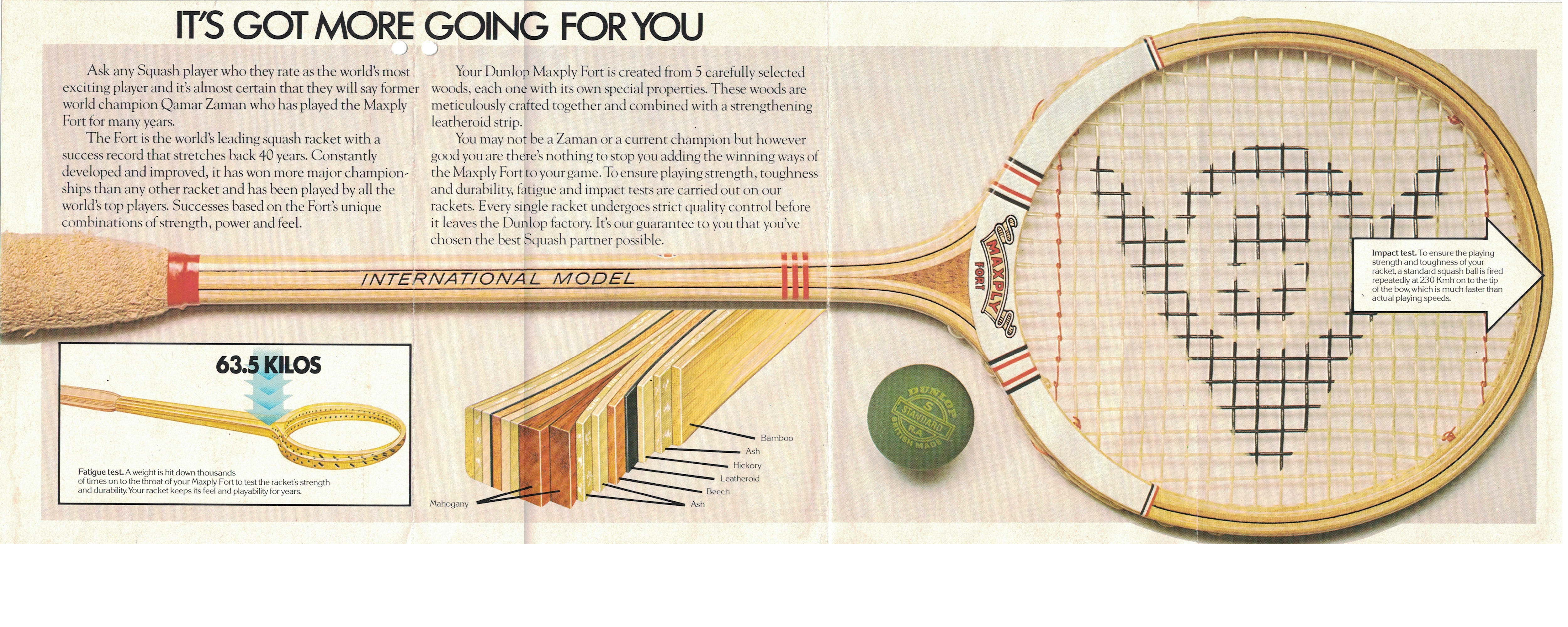 Dunlop Maxply Fort squash racket. — Phillip Marlowe