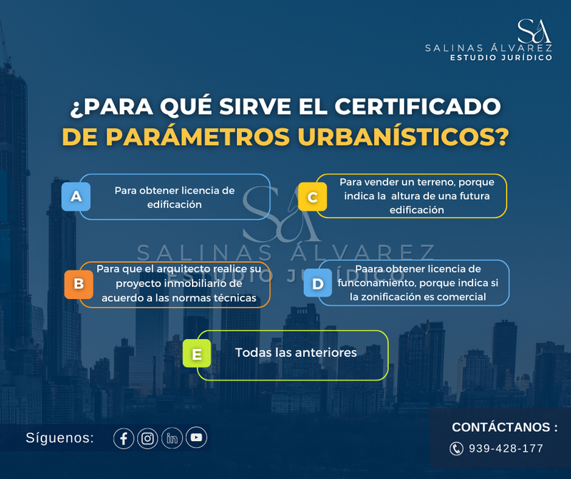 PARÁMETROS URBANÍSTICOS