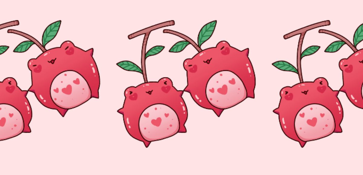 Cherry Frogs Phone Wallpaper