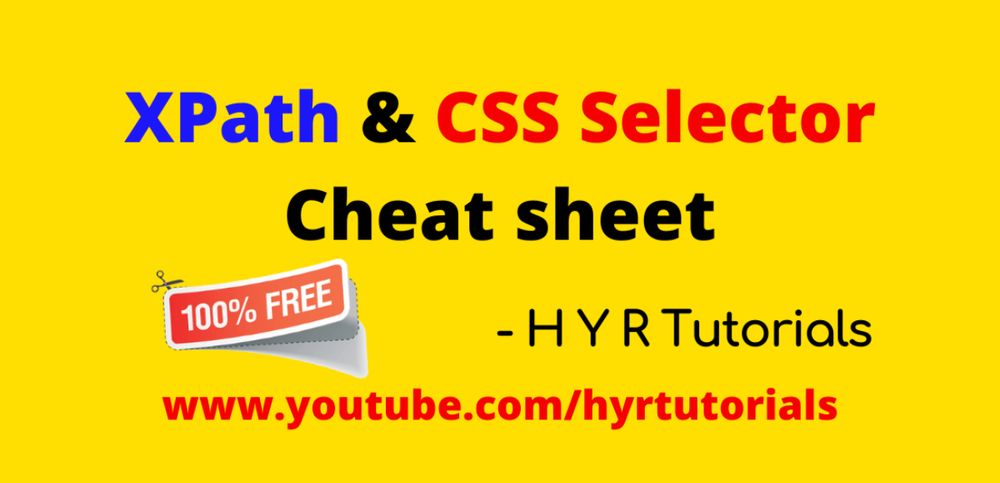 XPath & CSS Selector Cheat sheet