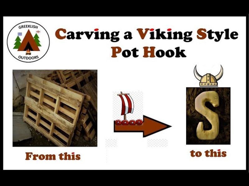 Carving a Viking Style Pot Hook