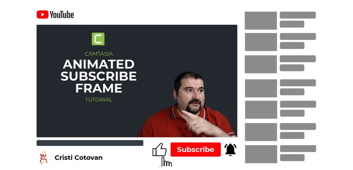 YouTube Like and Subscribe Frame