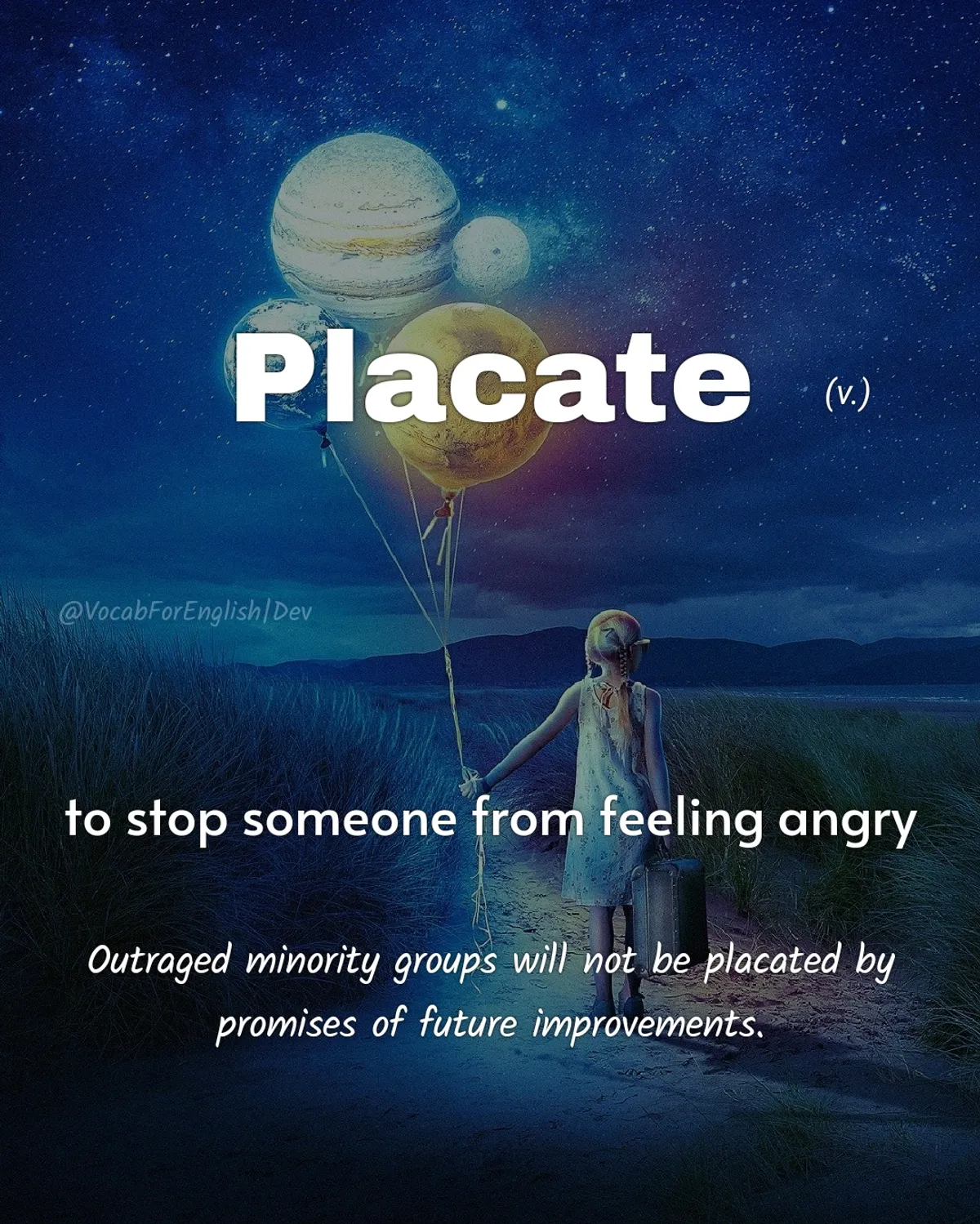 Placate Meaning & Example Sentence — Dev