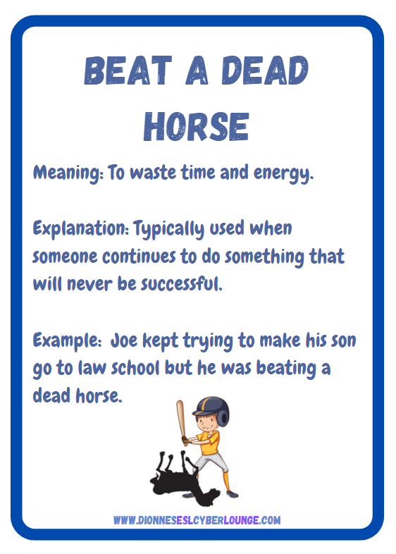 idiom-beat-a-dead-horse-dionne-douglas