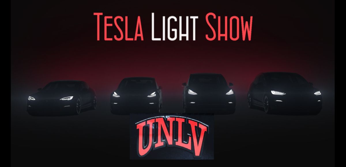 UNLV Fight Song - Tesla Light Show - Model 3/Y