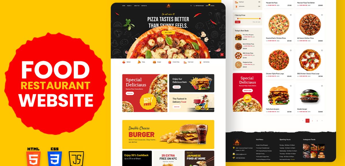 food restaurant website