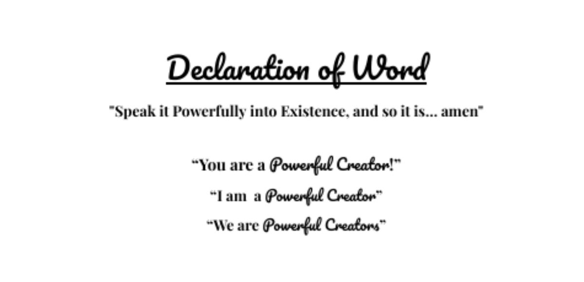 Sacred Ceremony - Declaration of the Spoken Word