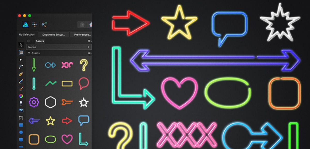 Neon Elements - Free Graphic Assets