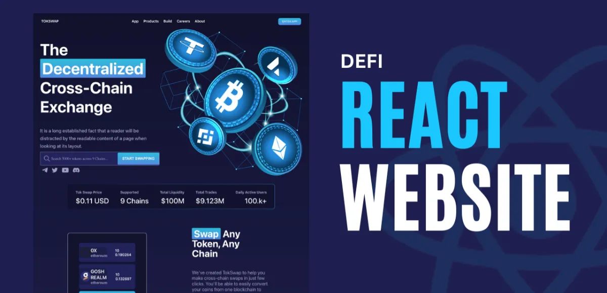 React DeFi Website Assets