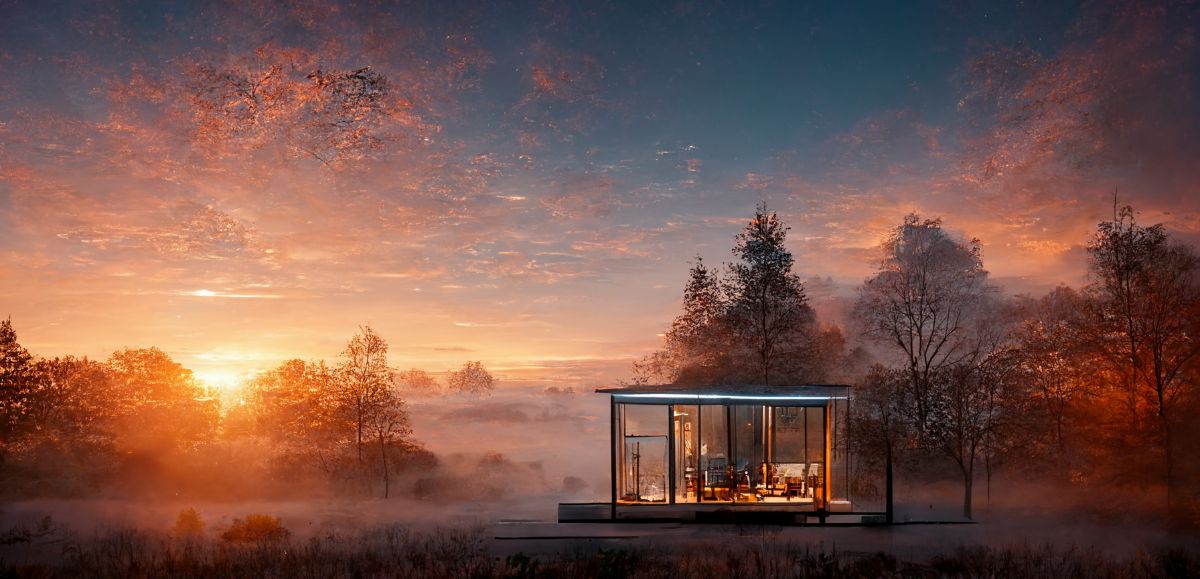 Sunrise Glasshouse Wallpaper