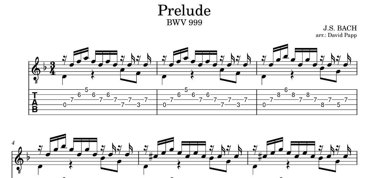 Prelude BWV 999