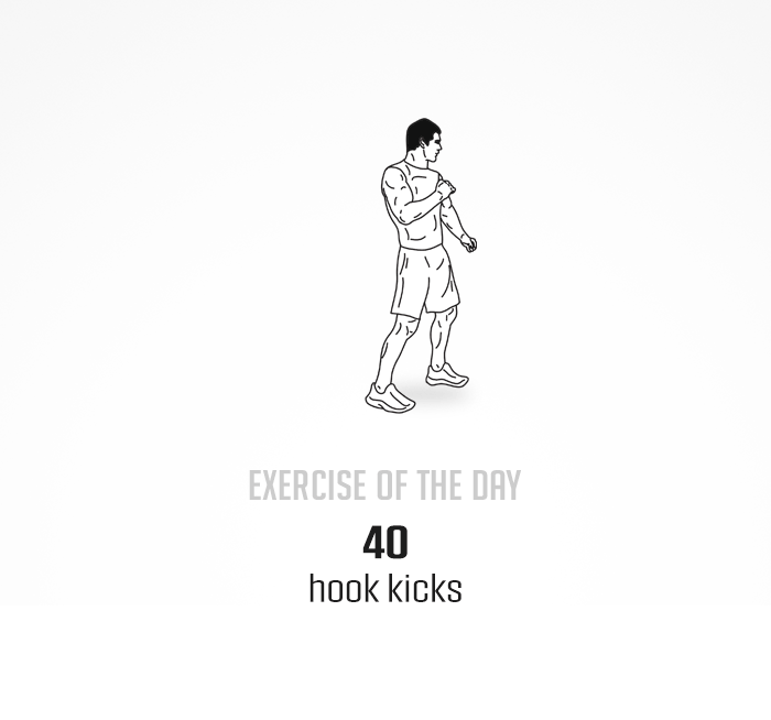 Exercise of the day 40 Hook Kicks — creatix