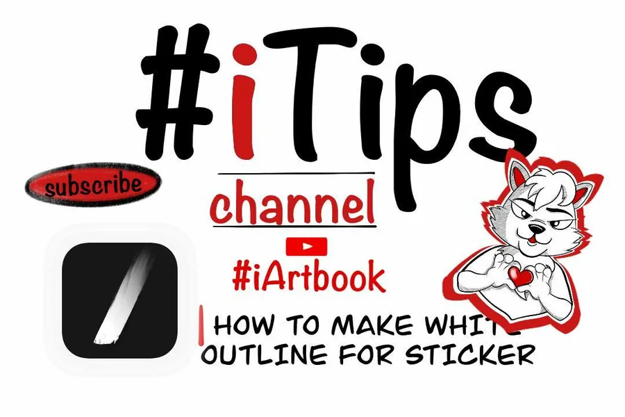 How to add outline for a sticker in iArtbook — iTips_Channel