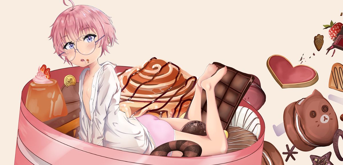 Mena-chan character Valentine's Day PNG Full size