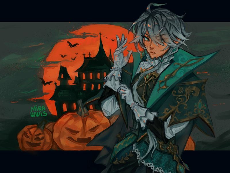 vampire al-haitham i drew for the last halloween 