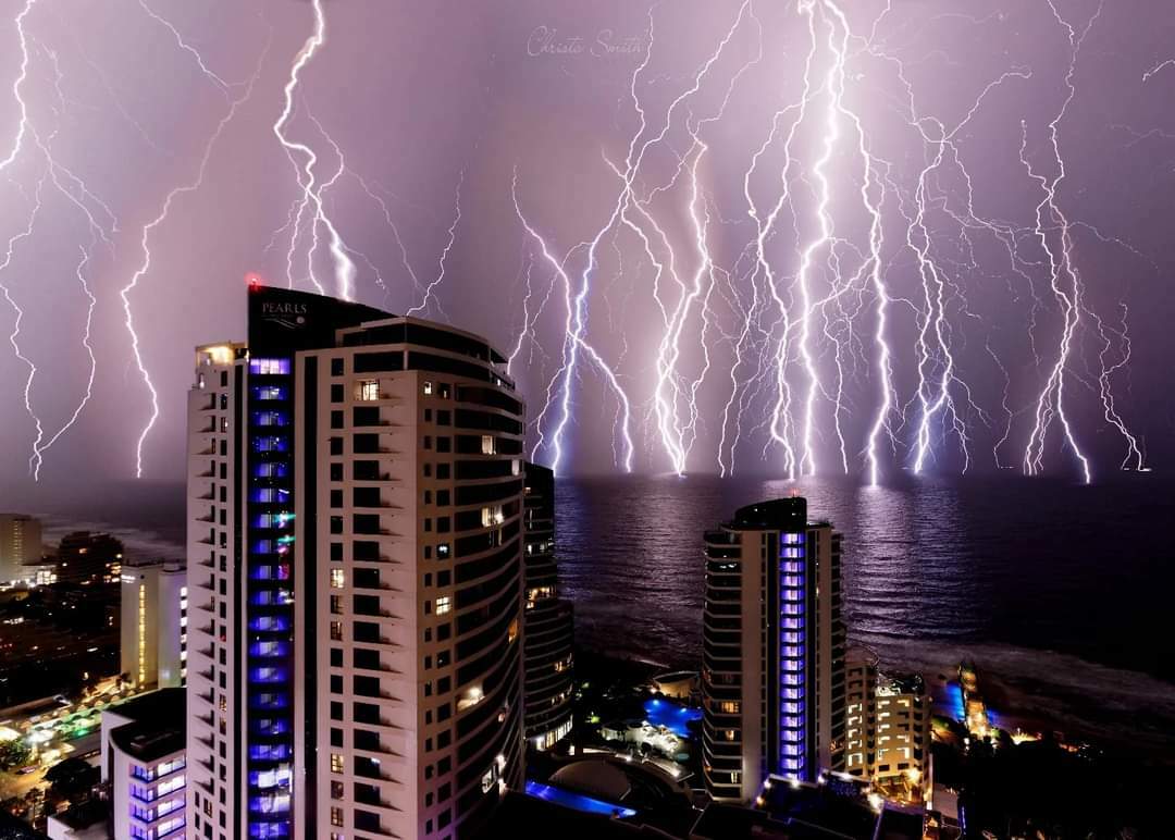 Barrage of Lightning over Umhlanga — ChristoSmith