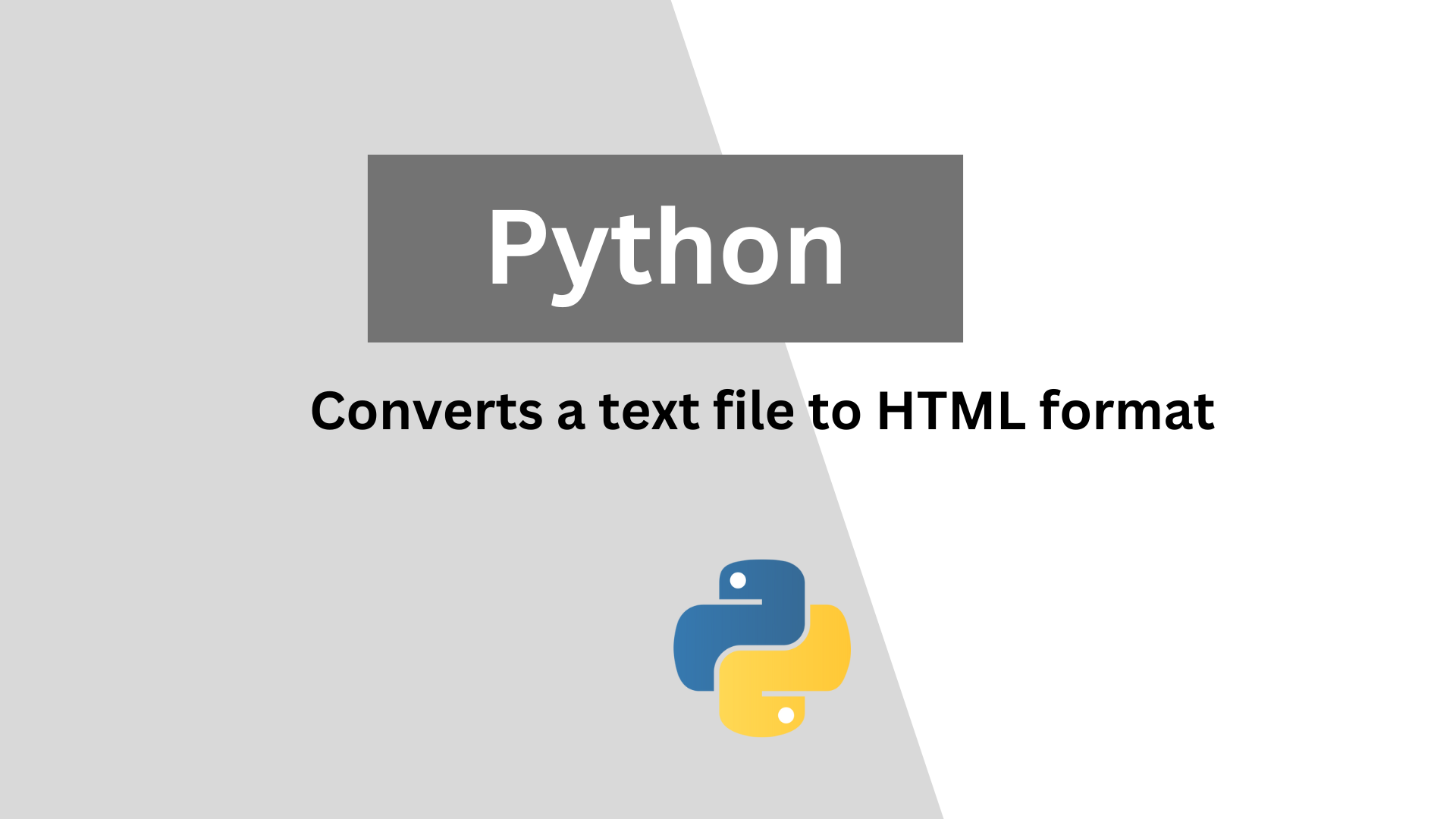 Python converts a text file to html format techwithjulles