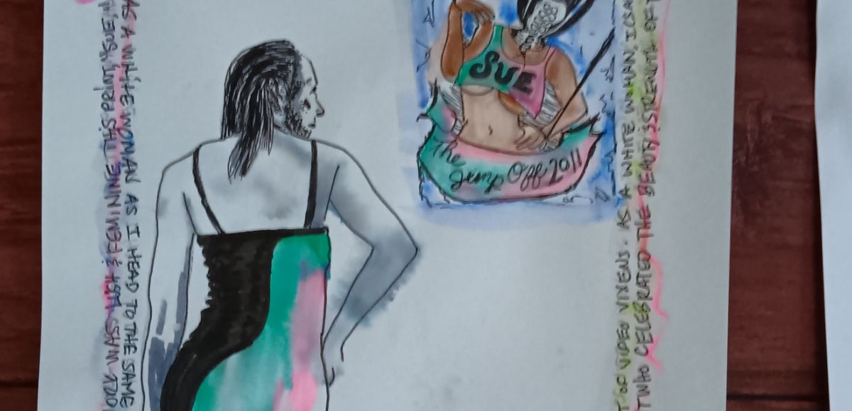 THE original drawing: Tribute to Wanda Ewing (Sue)