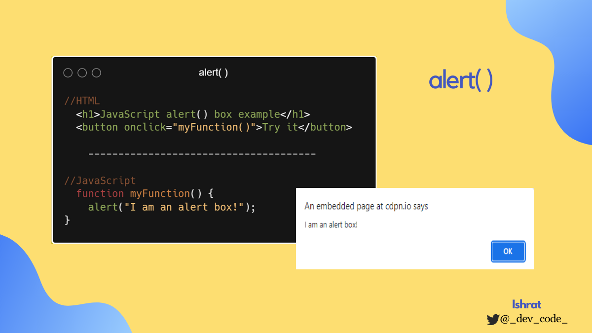 Popup boxes in JavaScript — Ishrat