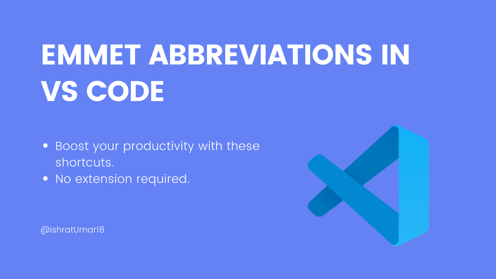 Emmet Abbreviations in VS Code — Ishrat