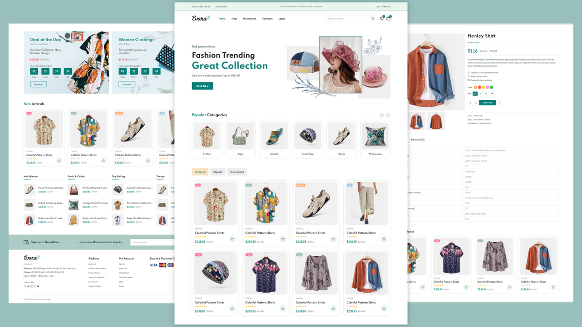 Responsive Multi Page E-COMMERCE Website Using HTML CSS & JavaScript ...