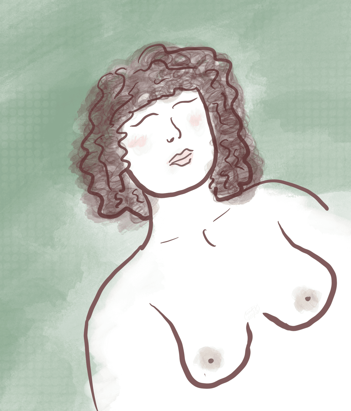 Brown areolas on green