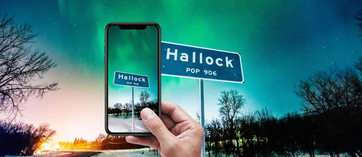Phone Wallpaper - Hallock Sign