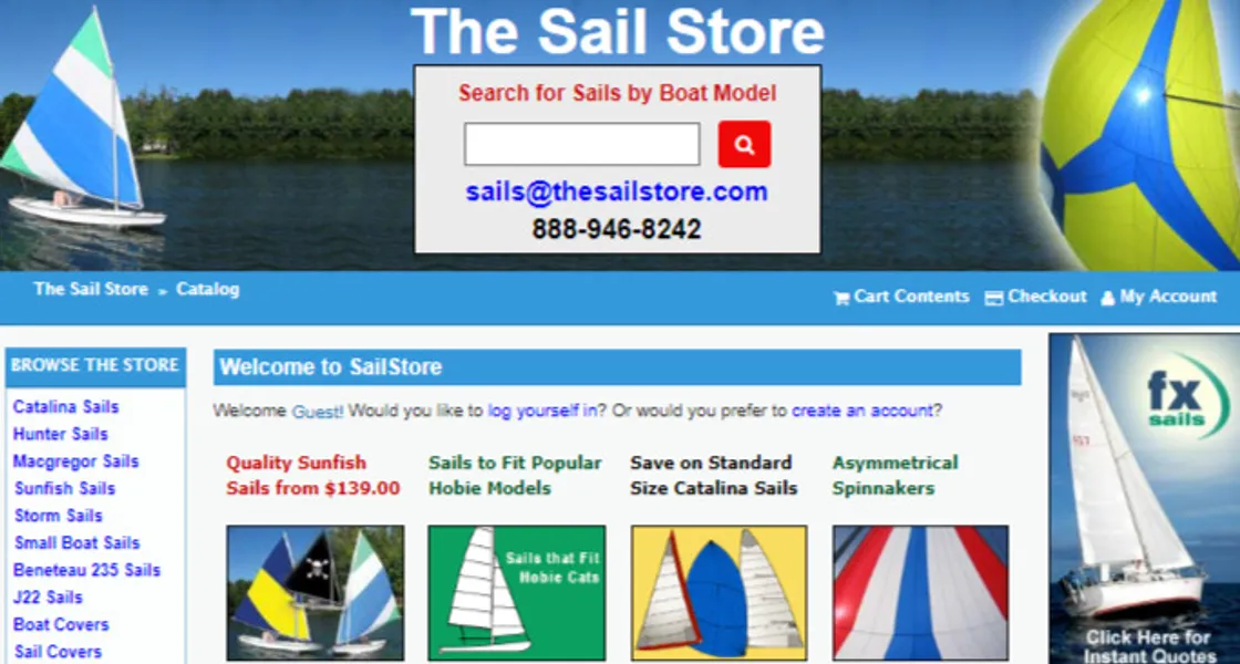 Boat Sail, Sunfish Sails, And Hobie Cat Sails on The Sail Store — akkhan